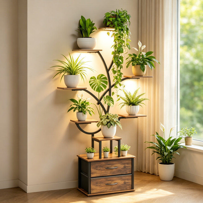 Iron 9 Tier Plant Stand
