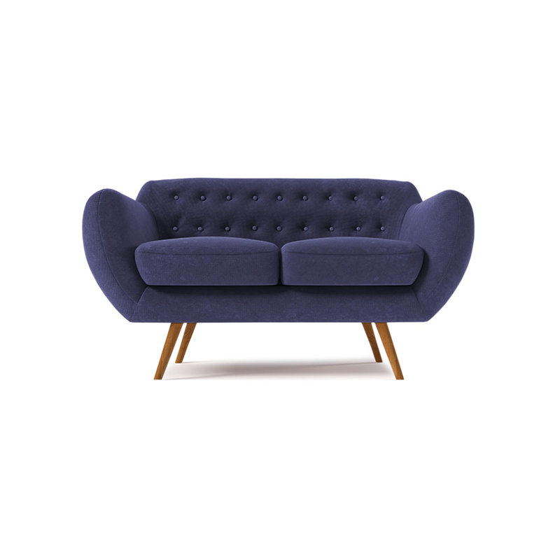 Millicent 2 Seater Loveseat, Purple