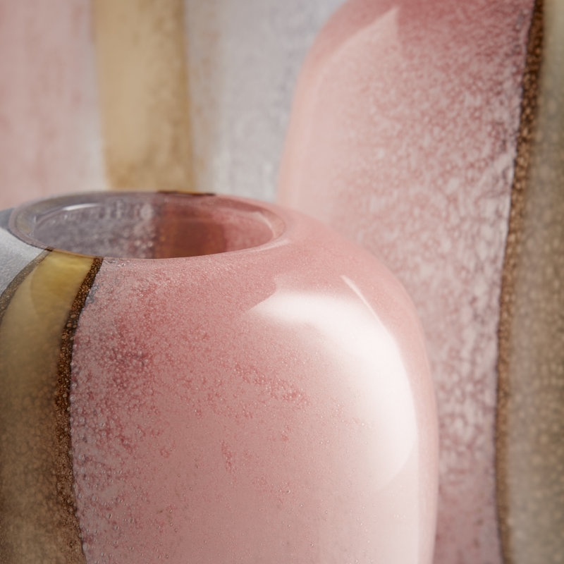 Vase de table en verre 15 po Astra Rose / Lavande / Crème