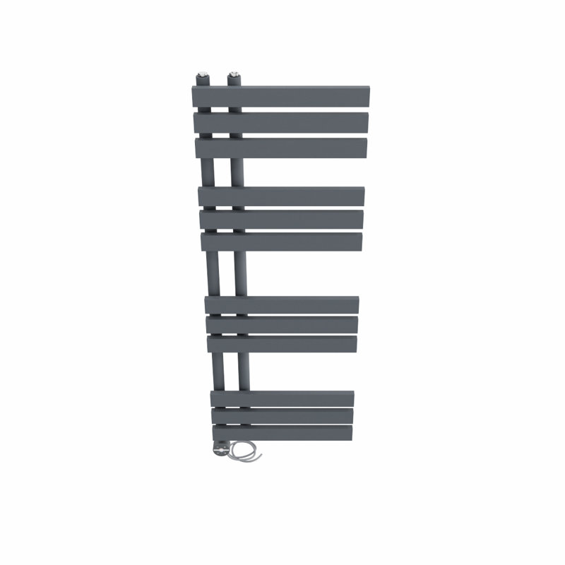 Caihla Designer Towel Rail Heated Towel Rails, Anthracite, 120cm H x 45cm W x 7.35cm D