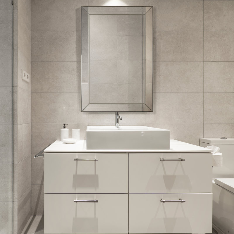 Miroir de salle de bain Wentzville, Nickel