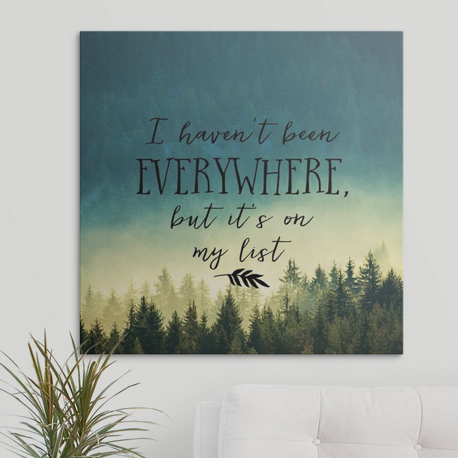 Art textuel, «I Havont Got Everywhere - Sentiment», H 24 po x l 24 po x P 1,5 po, Toile