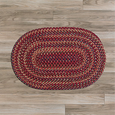 Azema Handcrafted Wool Area Rug in Red
