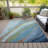 Machine Washable Indoor/Outdoor Xhevrie Blue Rug-111829219