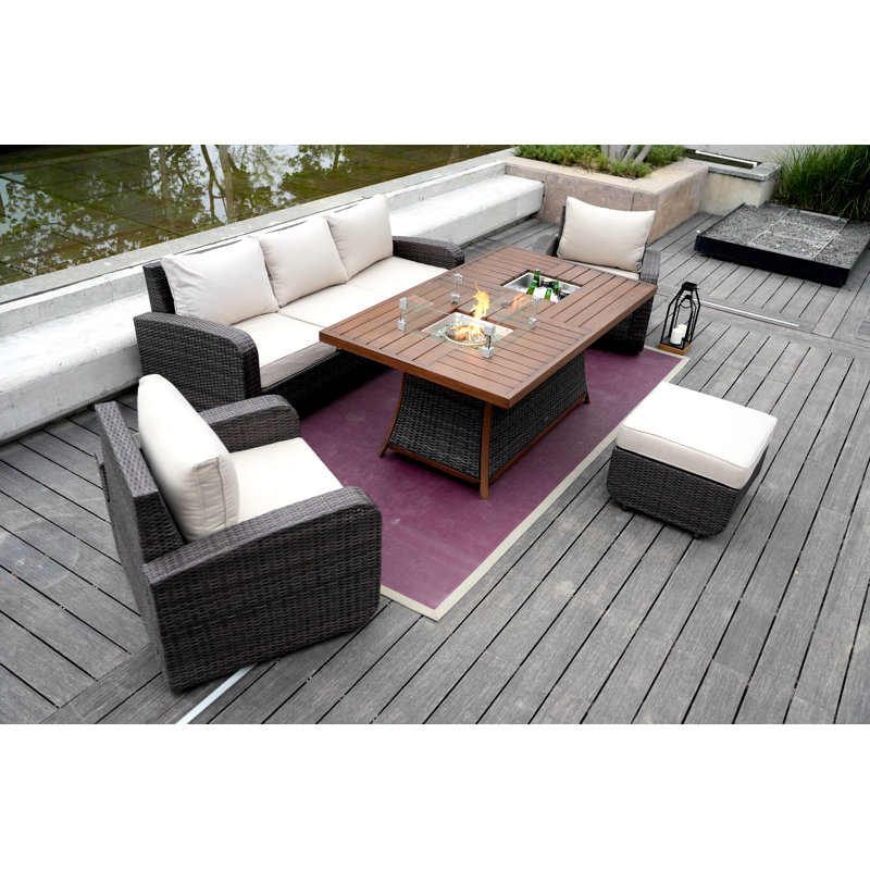 6 - Person Patio Conversation Set with Cushions
