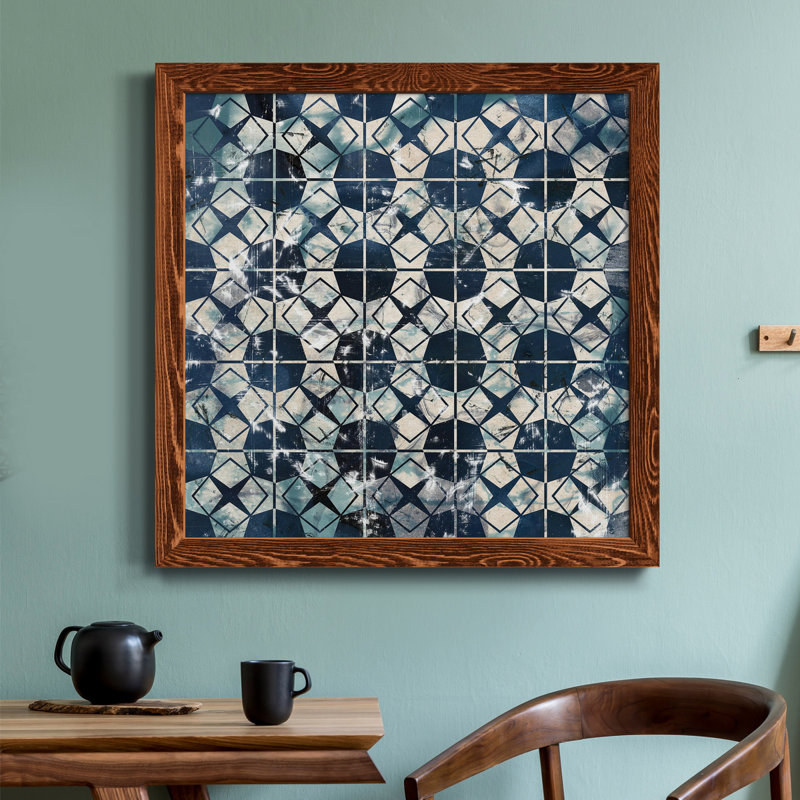 Toile encadrée de qualité supérieure Tile-Dye - prête à être accrochée, Cadre en érable, H 20 po x l 20 po x P 1,5 po