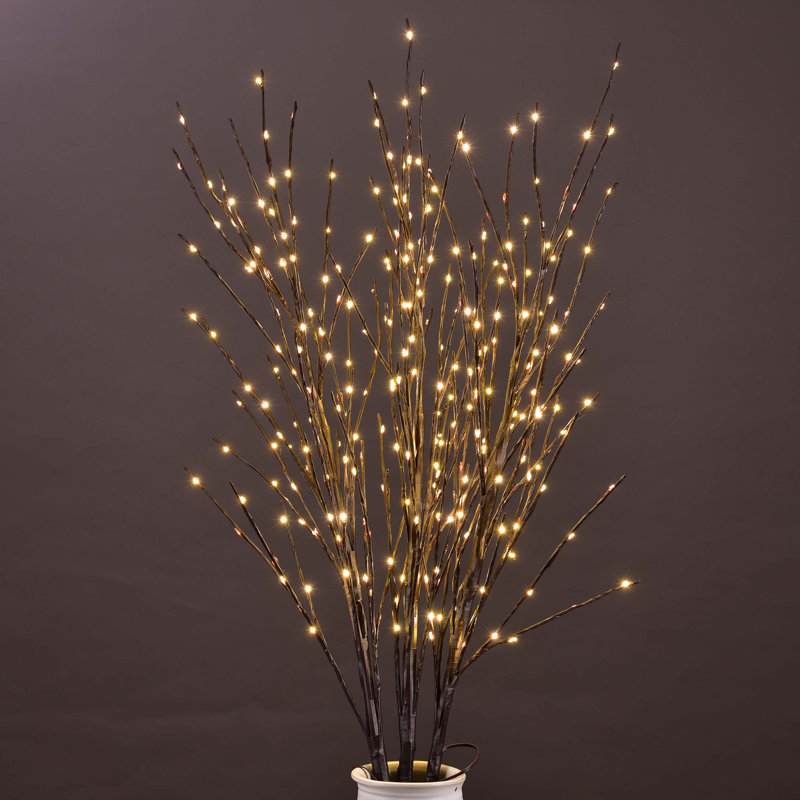 41" Birch Willow Twig Lighted Branches, Brown