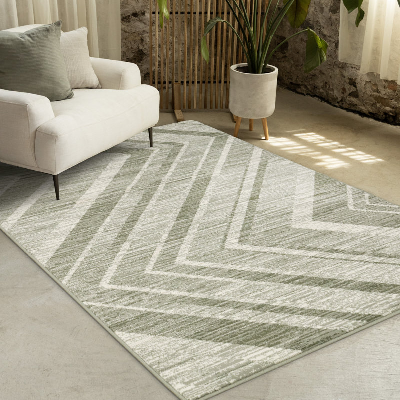 Tapis beige crème moderne contemporain Manzelli, Rectangle 7 pi 9 po x 10 pi 6 po