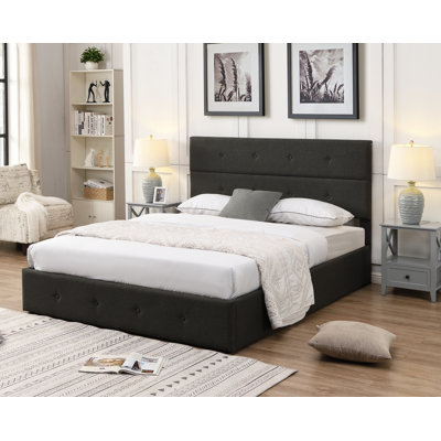 Queen Tufted Upholstered Platform Bed With Underneath Storage,Gray -  Red Barrel StudioÂ®, 8FB0857B227143F2A090352ADB534025