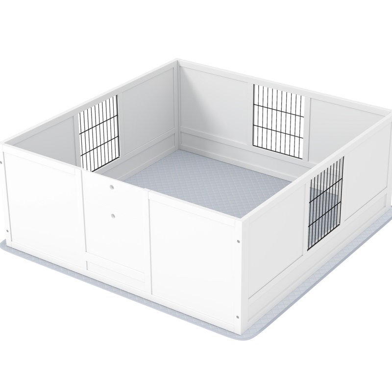 Boîte de mise bas pour chien à l'intérieur - entrée réglable, l 48,8 po x l 47,2 po H 18,9 po