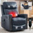 Genuine Leather Heat Massage Manual Recliner Chair With Rocker And Swivel For Living Room-1789759780