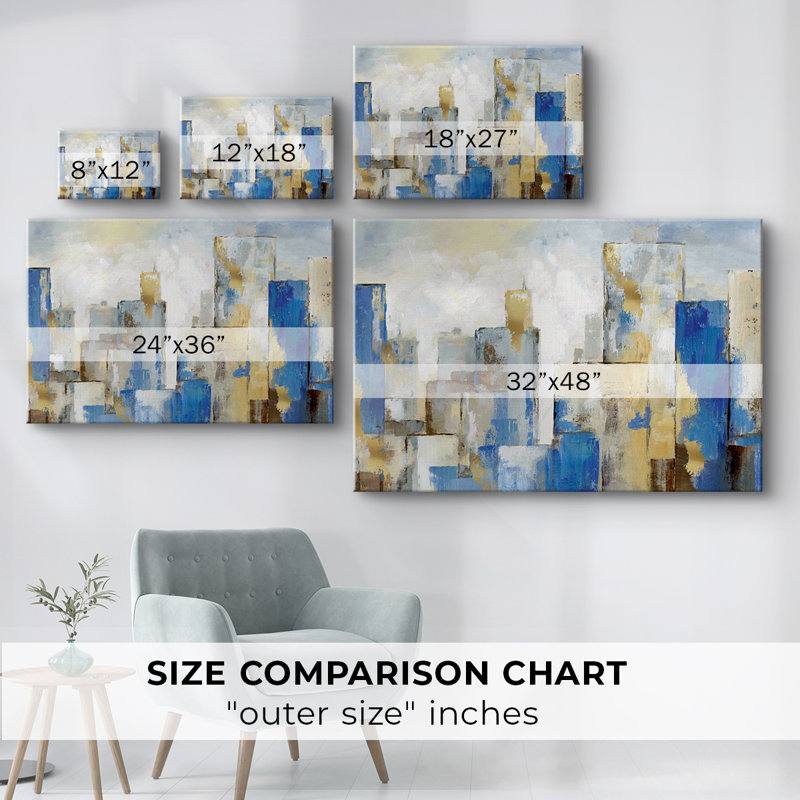 City Blues II - Cavas enveloppés de galerie, H 8 po x l 12 po