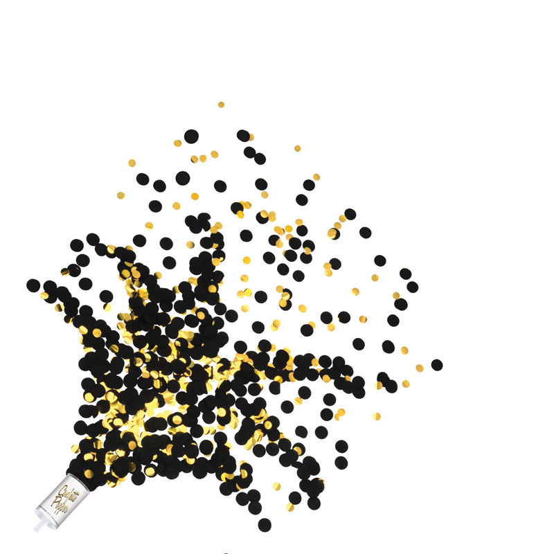 Repousser les confettis Marone, Noir / or