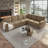 L-Shaped Sectional Sofa with Pull-Out Bed