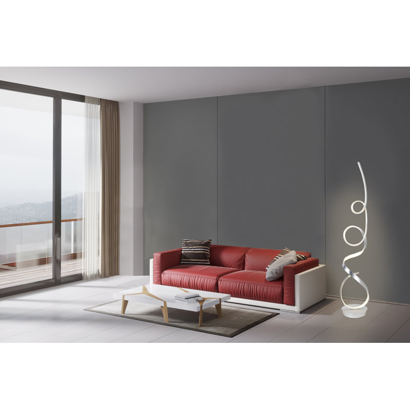  Lampe DEL sur pied 63 po, Aluminium anodisé