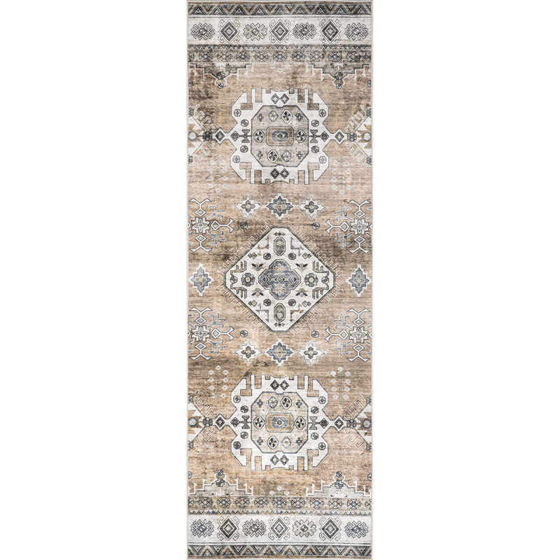 Tapis lavable à la machine Evelina, Tapis de couloir 2 pi 6 po x 6 pi