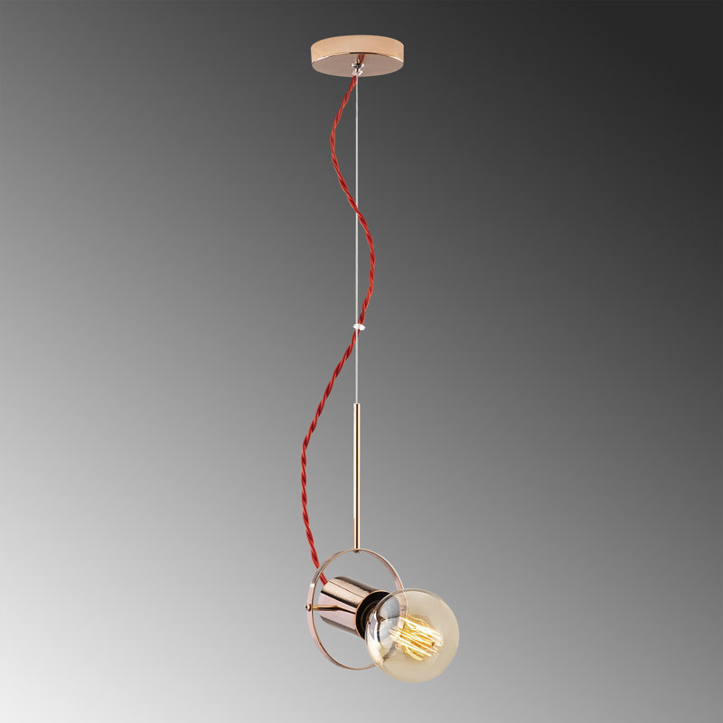 Luminaire suspendu à 1 lumière Aiker, Cuivre
