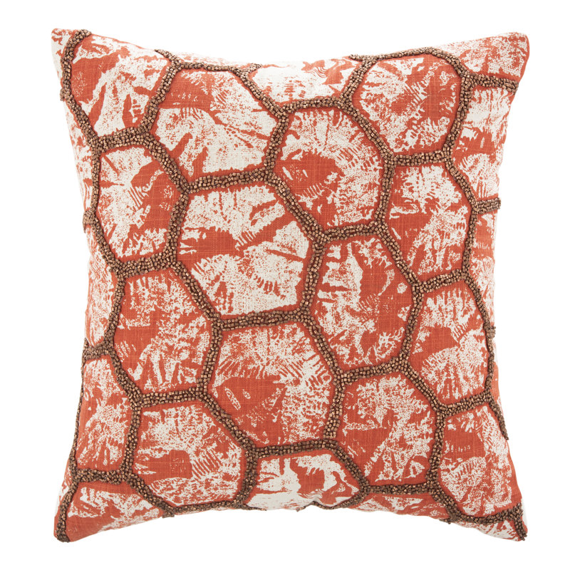 Falla Sequined Cotton Throw Pillow