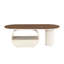 Luxury Industrial Oval Coffee Table With Storage Drawer, Centre Table