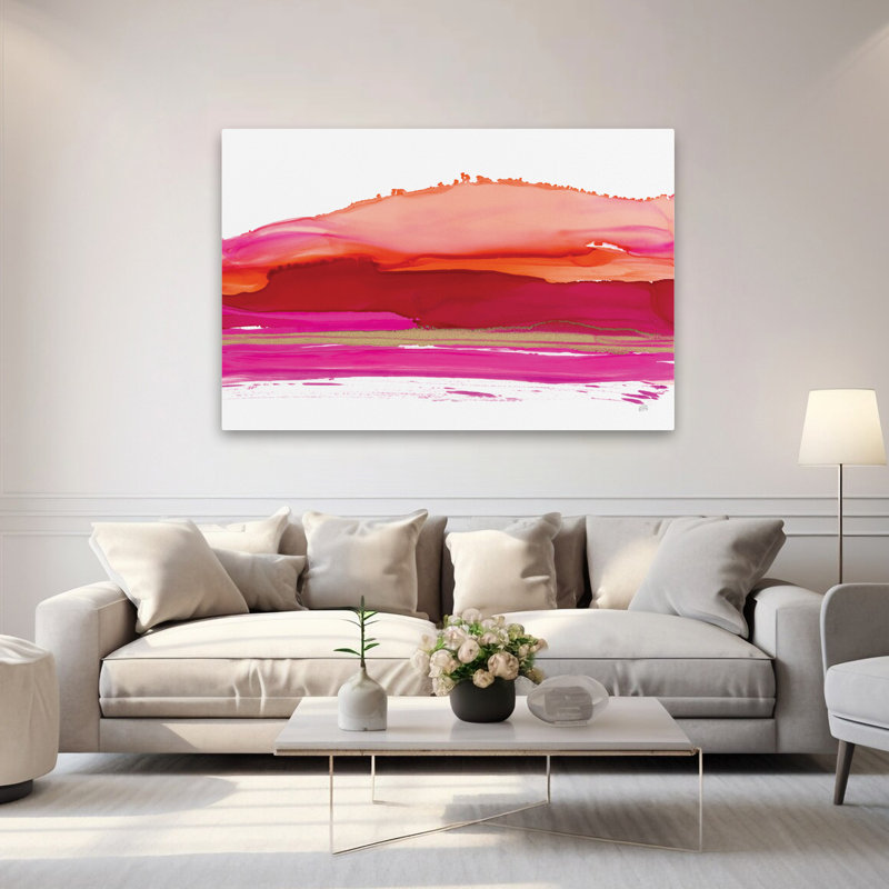 Magentascape II - nuage abstrait, encre, encre, nuages, art, H 40 po x l 60 po