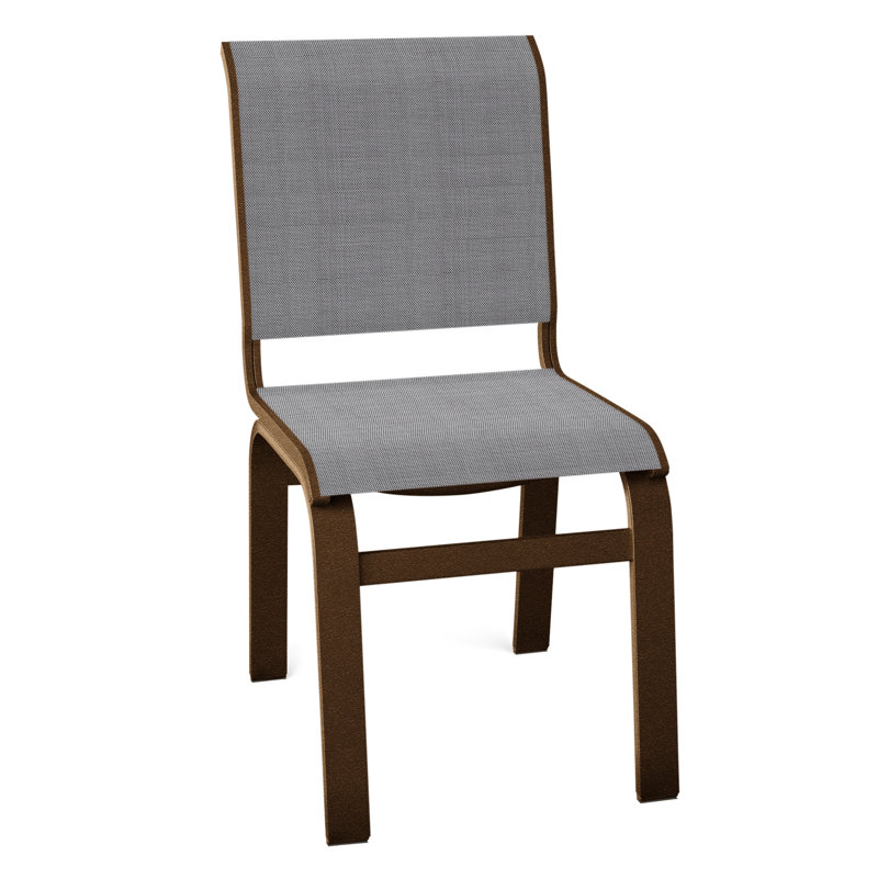 Chaise d'appoint de salle à manger Hiraku, Titane Sunbrella®, Kona texturé