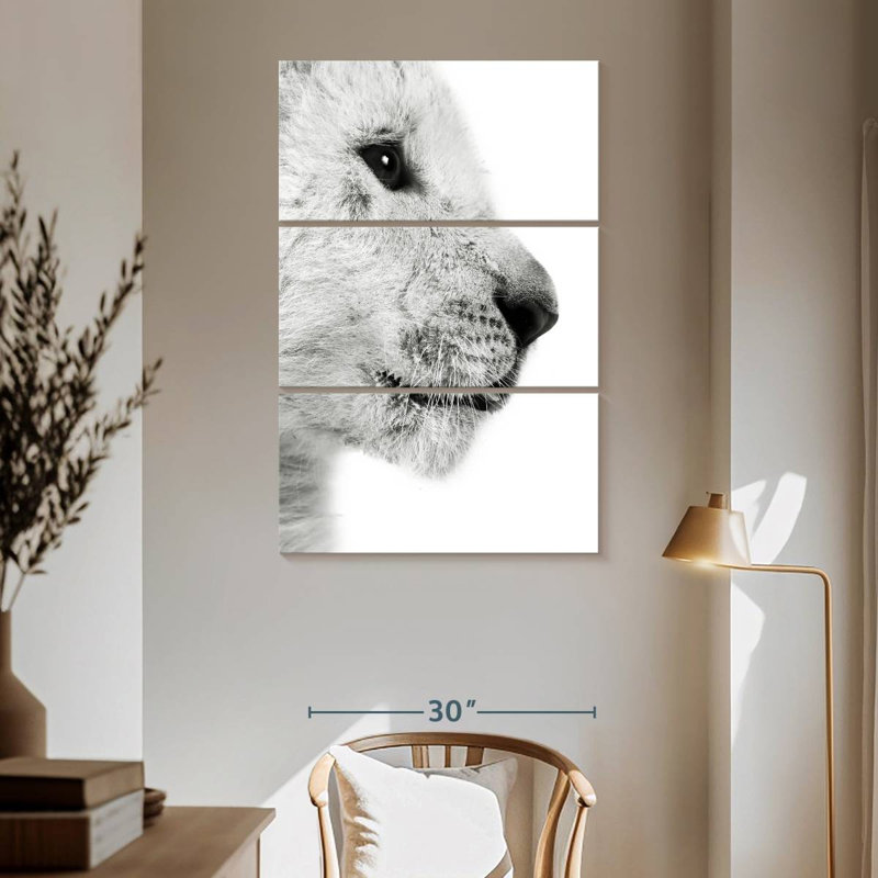 Brampt Lion Cub Profile, 65" H x 42" W