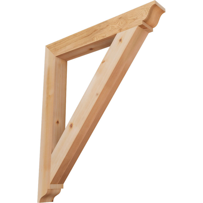 Traditional Traditional Bracket, Western Red Cedar (Smooth), 38" H x 4" W x 32" D