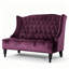Causeuse en velours Raisin-945292175