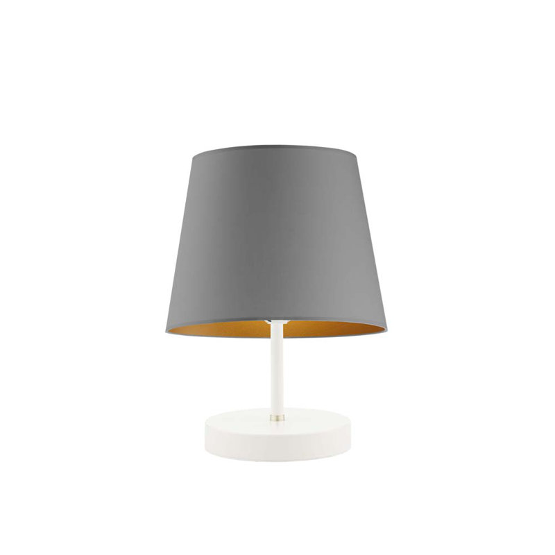Honoria Metal Table Lamp, White, Grey
