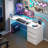 Computer Desk with Drawers, Wood Work Desk, Home Office PC Desk-1041365058-1051513720