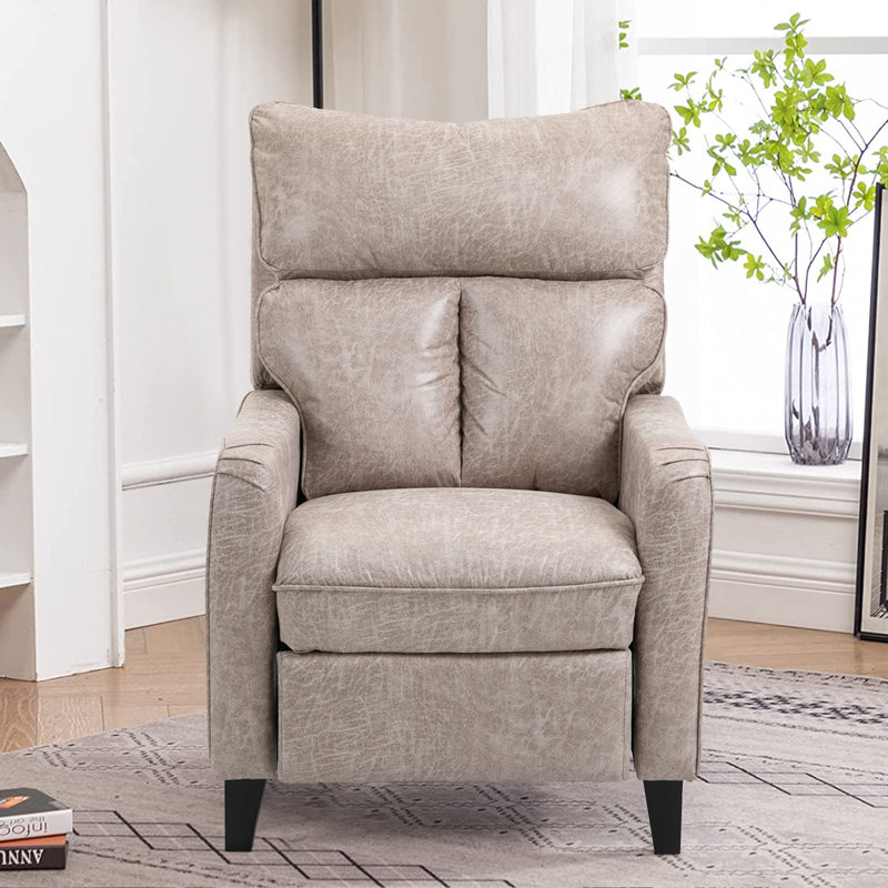 Fauteuil inclinable manuel en microfibre, Microfibre / microsuède gris