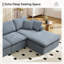 Ensemble de salon modulaire à assise profonde en forme de L avec repose-pieds Compression Boneless-2126524309