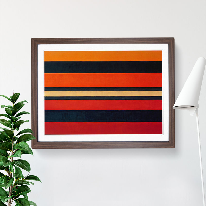 Incomparable Abstract - Single Picture Frame Print, 46cm H x 64cm W x 2cm D, Walnut