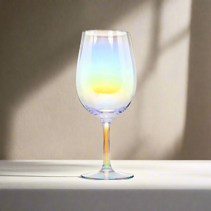 Monterey Iridescent 16oz Stemmed Wine Glass Set