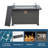43.3 Inch Fire Pit Table With Glass Wind Guard