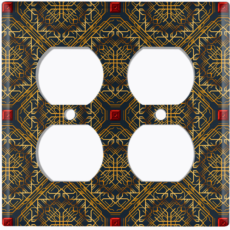 Patterned 2 - Gang Standard Wall Plate