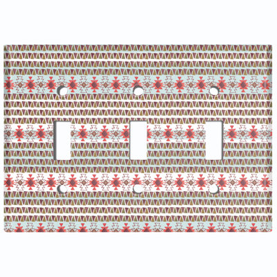 Patterned 3 - Gang Toggle Light Switch Standard Wall Plate