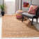 Zeitler Hand Woven Leather Cotton Solid Color Rug in Camel/Natural