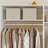 White Modular Walk in Closet Organizer System with 3 rods,7 shelves and 2 drawers