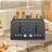 Toaster 4 Slice, LCD Display, 6 Shade Settings, 1.5'' Wide Slots Toaster,1500W-104322276