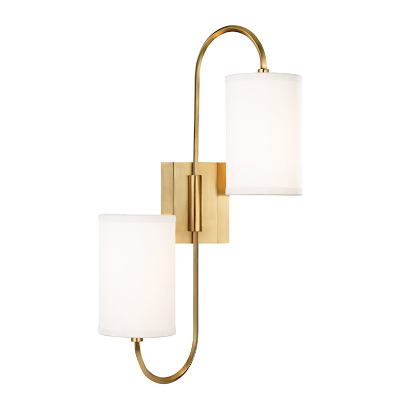 Junius 2 - Light Armed Sconce, Aged Brass