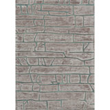Abstract Area Rug in Brown