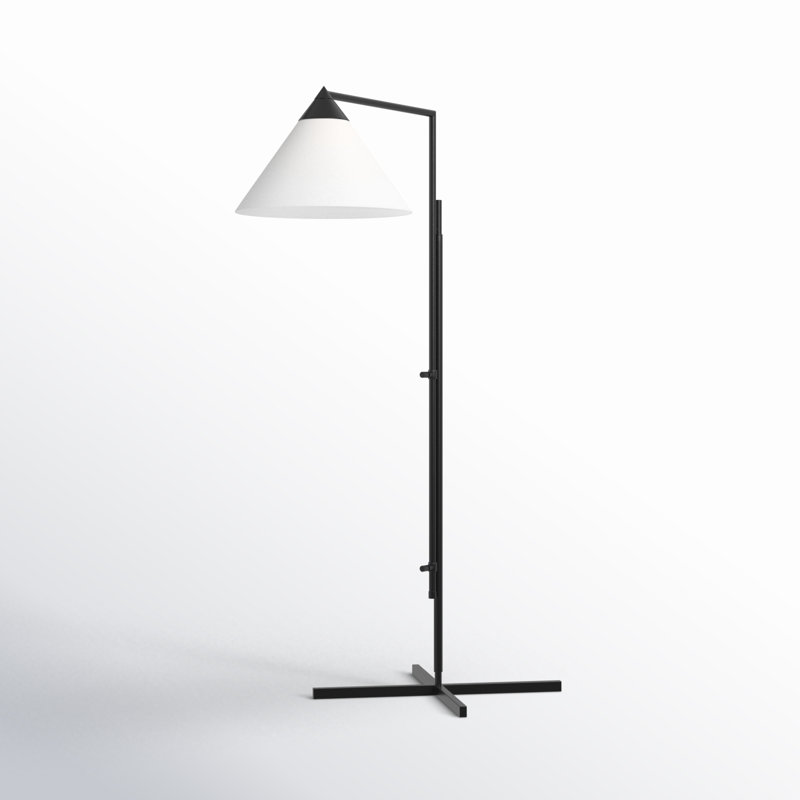 Noki 42.75'' Task Floor Lamp with Outlet, Deep Bronze