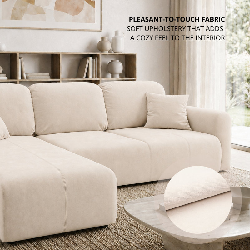 Safila 3 Seater Sofa Bed, Left Hand Facing Corner Sofa