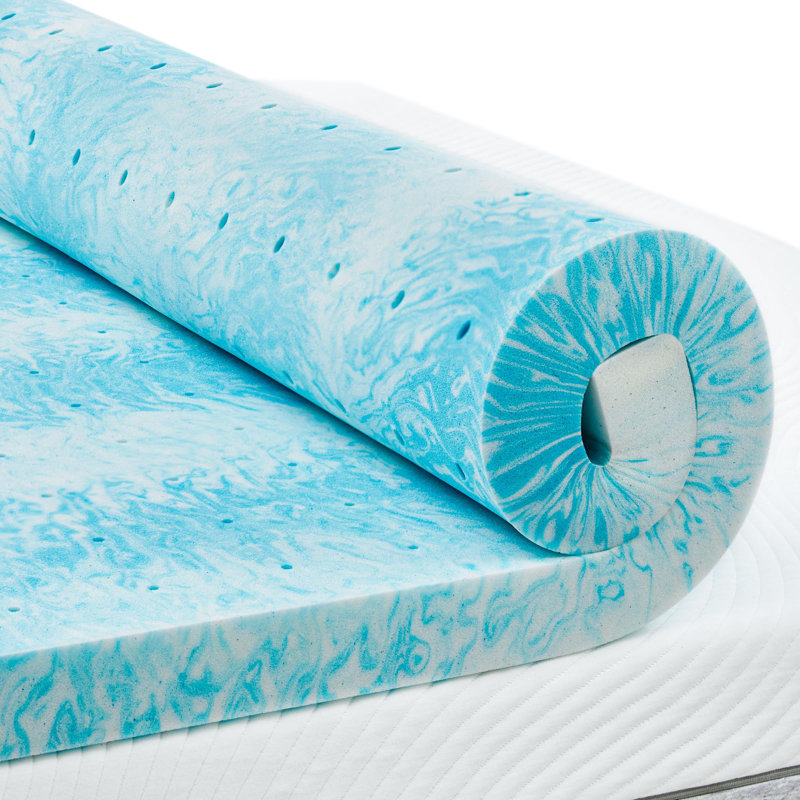 Surmatelas en mousse viscoélastique imprégnée de gel, haute densité de 2 à 4 pouces, soulageant la pression, respirant et de soutien, disponible dans toutes les tailles