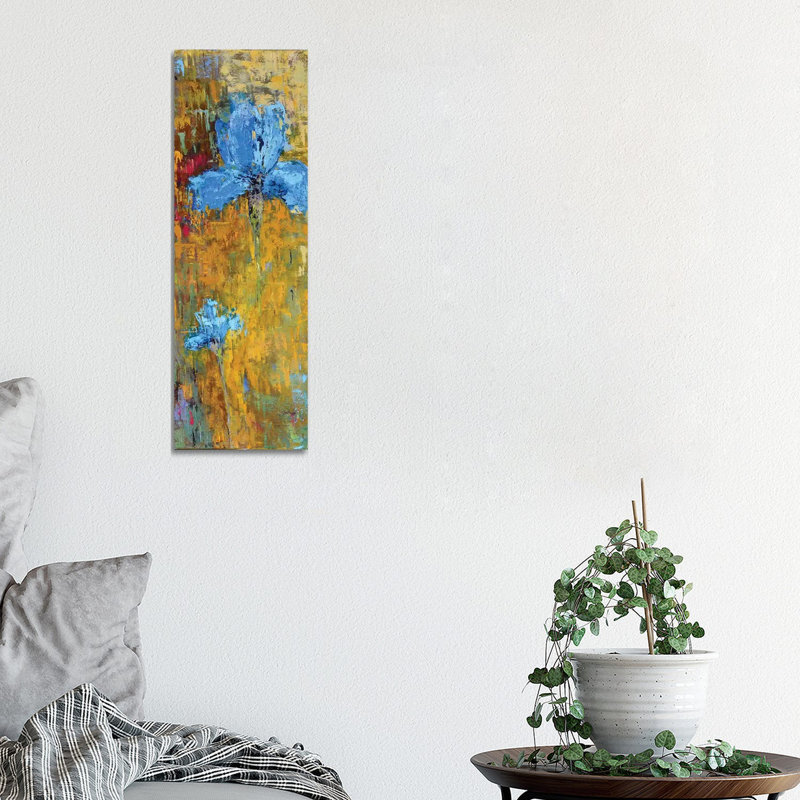 Blue Iris by Olena Bogatska - Wrapped Canvas Gallery-Wrapped Canvas Giclée, 30.48 cm H x 91.44 cm W x 1.91 cm D