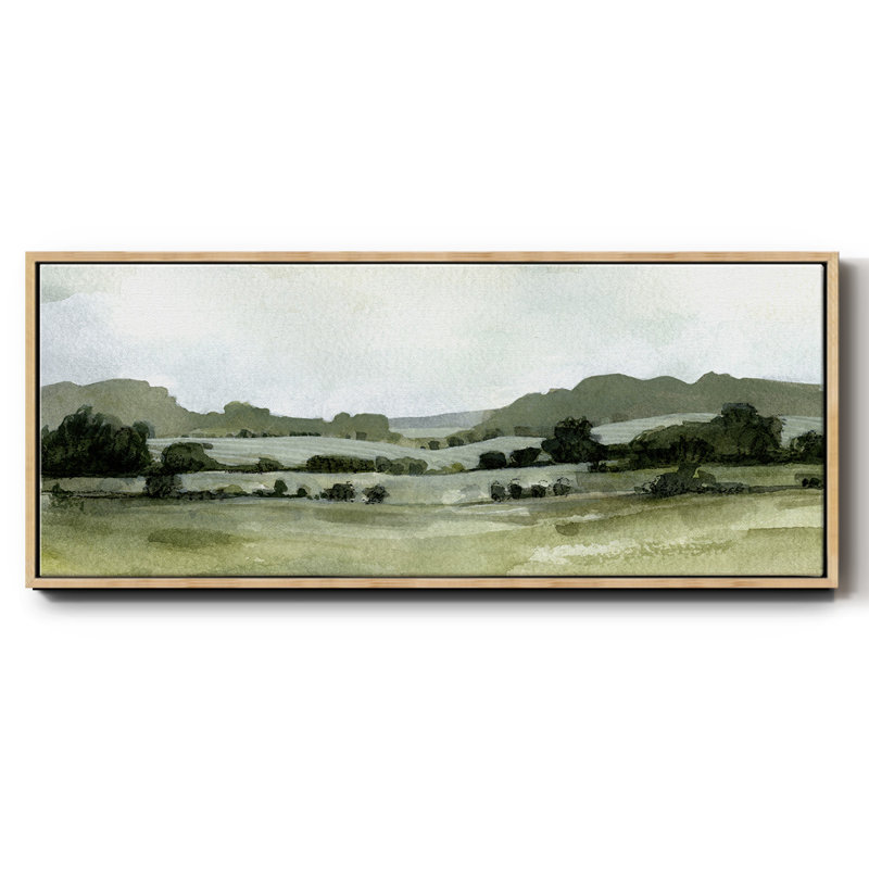 Vert paysage III - toile encadrée