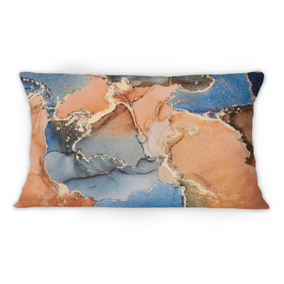 Coussin 12 "x 20" Blue and Orange