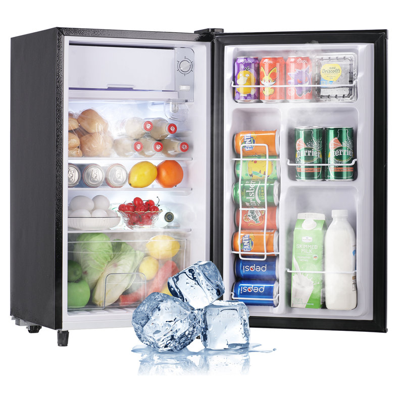 WANAI 3.2 Cubic Feet Mini Fridge Small Refrigerator for Dorm College Office, Silver