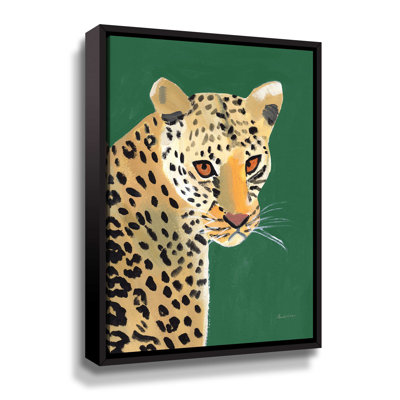 Colorful Cheetah on Emerald Painting on Canvas Colorful Cheetah on Emerald Painting on Canvas
